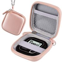 COMECASE Golf Course GPS Case for GolfBuddy Voice 2/ Bushnell Phantom/Garmin Approach G10 Golf GPS, Proctetive Carrying Bag Pouch with Accessories Mesh Pocket - Rose Gold