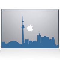 The Decal Guru 2076-MAC-13A-LB Toronto Cityscape Decal Vinyl Sticker, 13" MacBook Air, Light Blue
