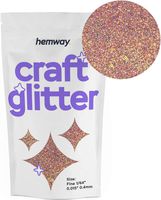 Hemway Craft Glitter 100g 3.5oz FINE 1/64" 0.015" 0.4MM (Rose Gold Holographic)