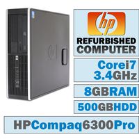 HP Compaq Pro 6300 SFF/Core i7-3770 @ 3.4 GHz/8GB DDR3/500GB HDD/DVD-RW/WINDOWS 7 PRO 64 BIT
