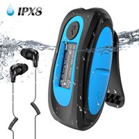 Waterproof MP3 Player with Screen,Swimming MP3 Player with Rotatable Clip, IPX8 Headphones for Running Water Sports,AGPTEK S07E 8GB Music Player Support FM, Shuffle (Upgrade Version)