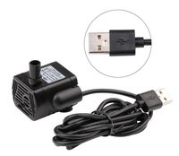 Driew 3W DC 3.5-9V USB Water Pump with Power Cord, Solar Mini Submersible,Brushless,Waterproof (USB Water Pump)