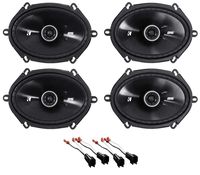 Kicker 6x8 Front+Rear Factory Speaker Replacement Kit for 2004-2006 Ford F-150