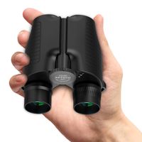 Compact Binoculars for Adults/Kids, 10x25 HD Roof Prism Folding Binoculars with Weak Light Night Vision for Bird Watching Hunting Hiking Concert Sports Travel, BAK4 Prism FMC Lens, Life Waterproof