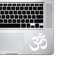 StickAny Palm Series Om Zen Logo Sticker for MacBook Pro, Chromebook, and Laptops (White)