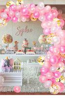 CADNLY Pink Balloons Garland Kit - 115-Piece White Pink and Gold Balloons for Pink Birthday Decorations Pastel Pink Baby Girl Balloon Arch for Princess Baby Shower Decorations Party Supplies