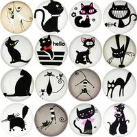 Aligle 16pcs Beautiful Glass Cat Refrigerator Magnets Cute Fridge Stickers Funny for Office Cabinets Whiteboards Decorative Photo Abstract Calendar Bulletin Board