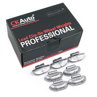 CKAuto P Style 3/4oz, 0.75oz Lead Clip on Wheel Weights, Uncoated, 50Pcs/Box