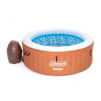 Bestway 90455 SaluSpa Miami Air Jet 4 Person Outdoor Patio Inflatable Hot Tub Spa with Pump and Cover
