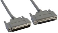 Amphenol CS-DSDMDB37MF-015 37-Pin DB37 Deluxe D-Sub Cable, Shielded, Male/Female, 15', Gray
