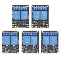 XLX 5PCS 2 Channel Relay Module 12V Low Level Trigger Relay Expansion Plate Load Controlled Relay Switch Module with Optical Coupling Protection SCM Development Board Accessories