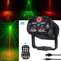 Stage Laser and led Lights KisMee DJ Disco Projector Party Lights Sound Activated Time Function with Remote Control for Xmas Club Bar Halloween Decorations Gift Birthday Wedding (USB Battery)
