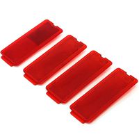 4 Premium Door Reflectors Interior Red Compatible with Ford (1999-2007 SuperDuty F250 F350 F450 F550 Super Duty & 2000-2005 Excursion)
