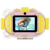 Kids Camera for Girls, Camcorder for Kids,Underwater Camera for Kids, Digital Camera for Kids with Waterproof Shockproof Camera Case 1080P 2.4 Inches Screen 32G Memory Card USB Cable and Strap(Pink)