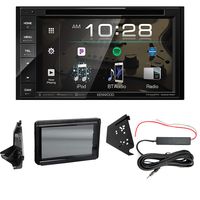 Powersport Audio: 6.2" 2-DIN Touchscreen Bluetooth DVD Receiver, Double-DIN Radio Splash Guard (Fits 2015-Up Polaris Slingshot), Enrock 12 Volt Signal Reception Booster Kit