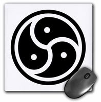 3dRose 8 x 8 x 0 25 Inches BDSM Symbol 50 Shades Mouse Pad (mp_159640_1)