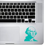 StickAny Palm Series George Washington Sticker for MacBook Pro, Chromebook, and Laptops (Turquoise)