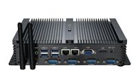 Kingdel Powerful Mini Desktop Computer, Fanless Industrial PC, Intel i5 Dual Core CPU, 8GB RAM, 128GB SSD, 2xNICs, 4xUSB 3.0, 4xCOM RS232, HD Port, Metal Case, Windows 10 Pro