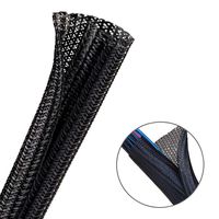 25 Feet 0.5 Inches Split Wire Sleeving Cable Management Sleeve Wire Loom Cord Protector and organizer,for TV Computer Automotive Harness Office Home Entertainment Black