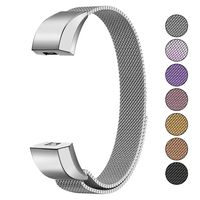 Mosonoi Compatiable with Fitbit Alta Bands, Adjustable Metal Bands Replacement Straps Fit for Fitbit Alta/Alta HR Smartwatch Women Men(Large, Silver)
