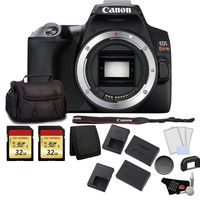 Canon EOS Rebel SL3 DSLR Camera (Black, Body Only) Bundle with 2x32GB Memory Card + Battery for CanonLPE17 + LCD Screen Protectors and More