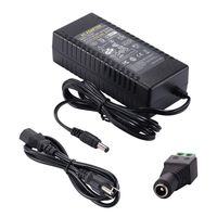 12V 8A Power Adapter, COOLM AC DC 12V 8A Power Supply 96W Transformers Charger LED Driver Replacement 12V 7A 6A + 5.5x2.1mm DC Female Jack Socket for CCTV Security Camera LED Strips Lighting