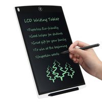 LCD Writing Tablet 12 Inch CHAOCHI Electronic Drawing Board Digital Doodle Pad with Erase Button Gift for School Students Kids Present for Friends Birthday Office Speech Difficulties Take Note, White