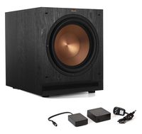 Klipsch SPL-120 12-inch Powered Subwoofer Bundle with Klipsch WA2 Wireless Adapter - Ebony