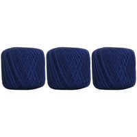 3 Ball Pack Threadart 100% Pure Cotton Crochet Thread - SIZE 3 - Color 41 - BLUE -2 sizes 27 colors available