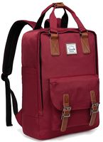 School Backpack for Men and Women,VASCHY Unisex Vintage Water Resistant Casual Daypack Rucksack Bookbag for College Fits 15inch Laptop Backpack Burgundy