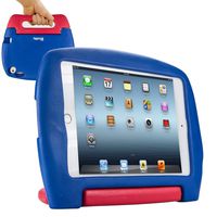 KHOMO Compatible with Apple iPad Mini 4 Case for Kids, SAFEKIDS Series Children Proof Durable Shockproof Kids Friendly Case, Blue and Red