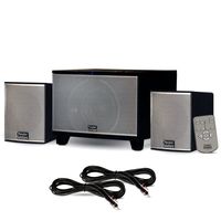 Theater Solutions TS220 Powered Bluetooth 2.1 Speaker System with FM Tuner and 2 Extension Cables