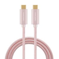 Type USB C-C Cable, CableCreation 10ft Braided USB 2.0 Type C (USB-C) to Type C Data Charging Cable(3A), Compatible with MacBook(Pro), Galaxy S10/S9, Pixel 3, Nexus 5X/ 6P, etc (Rose Gold)