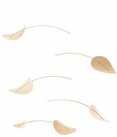 Drifting Clouds Hanging Mobile - 39 Inches - Beech Wood and Steel - Handmade in Denmark by Flensted