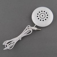 Techvilla® New Mini White 3.5mm Pillow Aux Portable Speaker for iPhone 4 4S 4G 3GS iPod Touch 2 MP3 MP4 CD Players Radio
