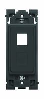 Leviton RE640-OB Renu QuickPort 2-Port Insert with Blank Adapter, Onyx Black