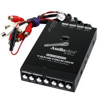 4 Band Graphic Equalizer 7 Volt Line Driver Flush Mount Half-Din EQ-47BMOTO