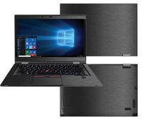 Decalrus - Protective Decal for Lenovo ThinkPad X1 Yoga (2nd Gen.) (14" Screen) Laptop Dark Grey Texture Brushed Aluminum Skin Skins Decal for case Cover wrap BAlenovoTnkPadX1yoga2genDark Grey