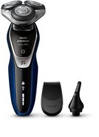 Philips Norelco Electric Shaver 5570 Wet & Dry, S5572/90, with Turbo+ mode and Nose + Ear Trimmer