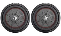 (2) Kicker 43CWRT101 10" Dual Voice Coil 1-Ohm Car Audio Subwoofers Totaling 1600 Watt