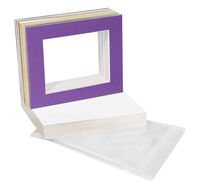 Golden State Art, Pack of 25 Mixed Colors Pre-Cut 16x20 Picture Mat for 11x14 Photo with White Core Bevel Cut Mattes Sets. Includes 25 High Premier Acid Free Matts & 25 Backing Board & 25 Clear Bags