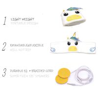 Kids Headphones Volume Limited with Ultra-Thin Speakers & Super Soft Fleece Headband - Perfect Toddlers & Children's Earphones for School, Home and Travel - (Unicorn)