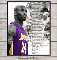 Kobe Bryant Dear Basketball Poem Wall Art - 8x10 Photo Poster - Home Decor, Room Decoration for Boys, Teens Bedroom - Gift for Hoops Team Coach, LA Lakers Fan, Man, Men, Husband, Him - Unframed Print