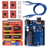 Longruner CNC Shield Expansion Board V3.0 Board + A4988 Stepper Motor Driver with Heatsink