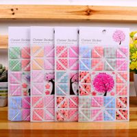 AKOAK 4 Sheets Pretty Jelly Color Photo Corner Self-Adhesive Stickers for DIY Scrapbook,Picture Album,Personal Journal,Dairy and More,Multicolored