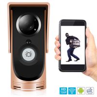 Smart Video Peephole Doorbell, WiFi Wireless Battery Powered Door Viewer, Night Vision 2-Way Audio Motion Sensor Door Camera for Home Security-Black