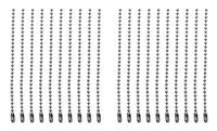 Shapenty 4 Inch Stainless Steel Ball Bead Chains Connector Clasp Extension Keychain Tag Key Rings for Jewelry Finding Making Accessories, 2.4 mm Diameter, 20PCS