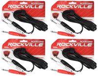 4 Rockville RCDSTR10B 10' 1/4" TRS to Dual Mono 1/4" TS Y-Cable 100% Copper