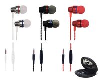 3 Pieces of Earbud Headphones with Remote & Microphone, Futu Bass Earbud Headphones Noise Isolating Tangle Free with Storage Case, Fits All 3.5mm Interface Device