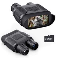 BNISE Digital Night Vision Binoculars for Completely Darkness Take Images & Videos, 7x31MM Infrared Spy Gear for Hunting & Surveillance - 4" Large Screen & 1300ft Viewing Range
